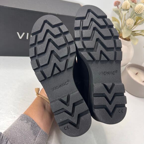 Vionic Willa Wedge Loafers Suede Slip On Black Women's 6.5 NWB Water Repellent - Picture 8 of 10